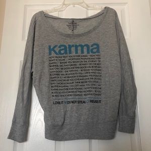 NWOT Karma Yoga Lightweight Long Sleeve Top